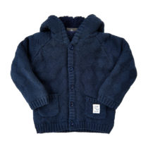 Cardigan Knit w/teddy lin Dress blues