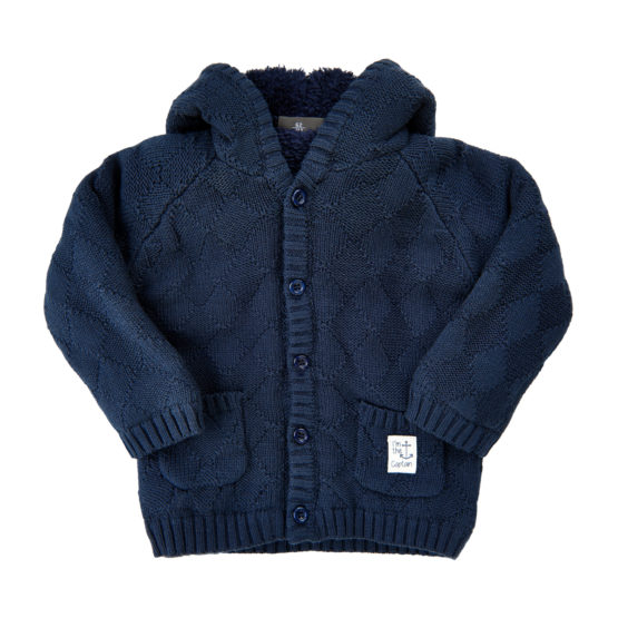 Cardigan Knit w/teddy lin Dress blues
