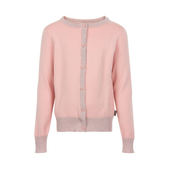 Cardigan structure knit pink