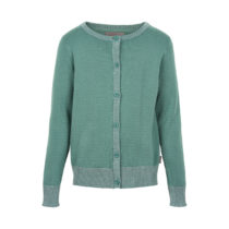 Cardigan structure knit grön