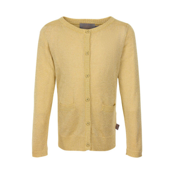 821183 Cardigan glitter knit Gold