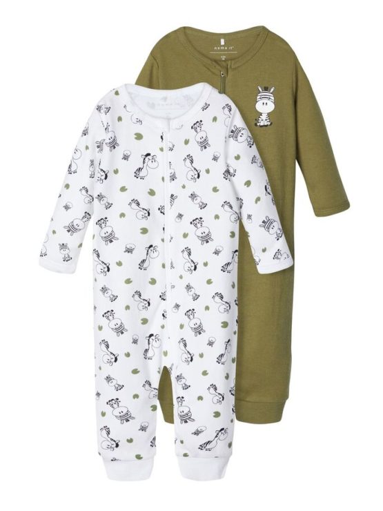 Nbfnightsuit 2P loden green zebra